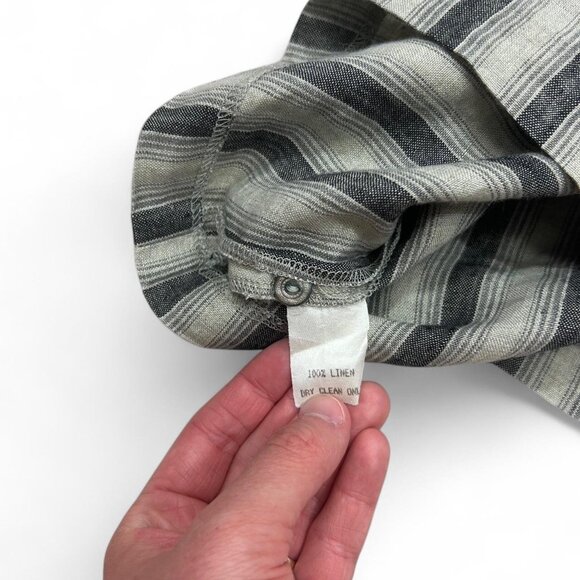 Margaret O’Leary Linen Striped Tank Top Blouse Sleeveless Medium European Summer - Picture 5 of 7